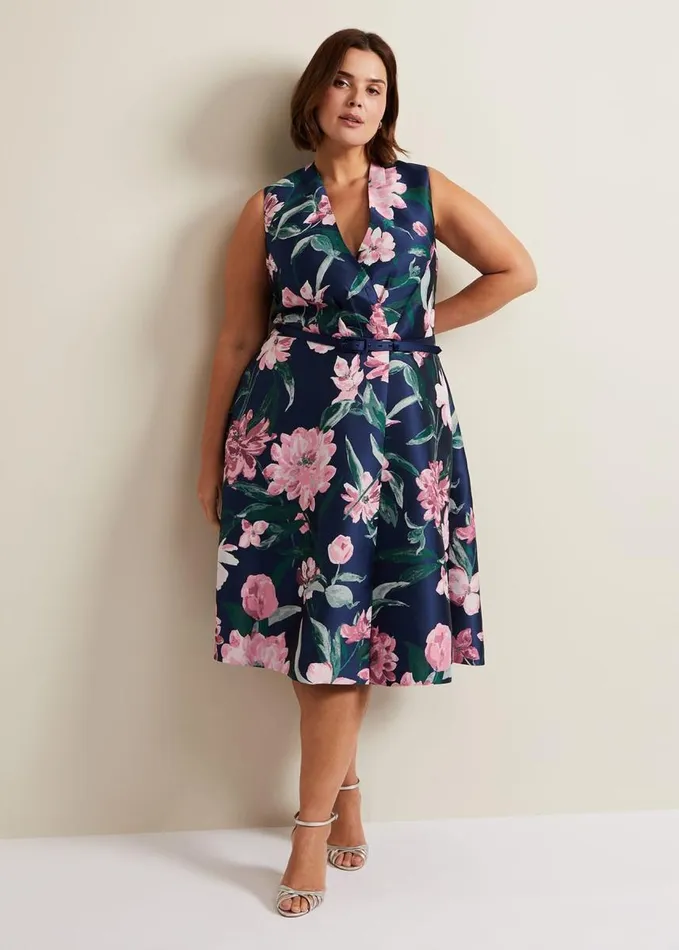Phase Eight Salina Floral Jacquard Dress Multicoloured Women Dresses