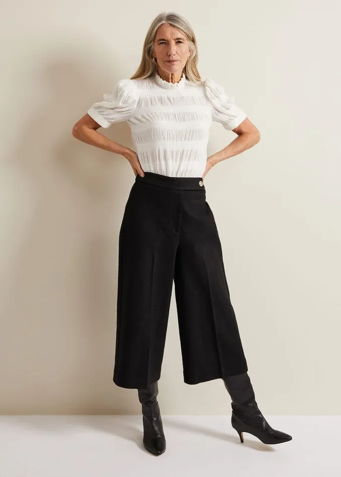 Phase Eight Samiha Textured Top Ivory Women Tops and TShirts