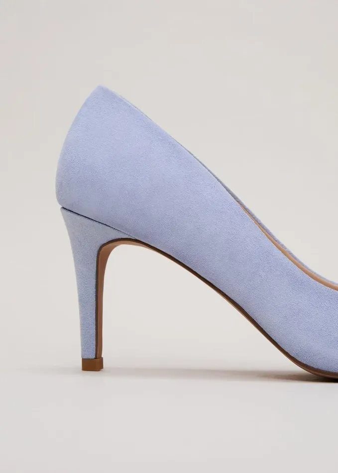 Phase Eight Satin Twist Peeptoe Shoes Pale Blue Women Occasion Shoes