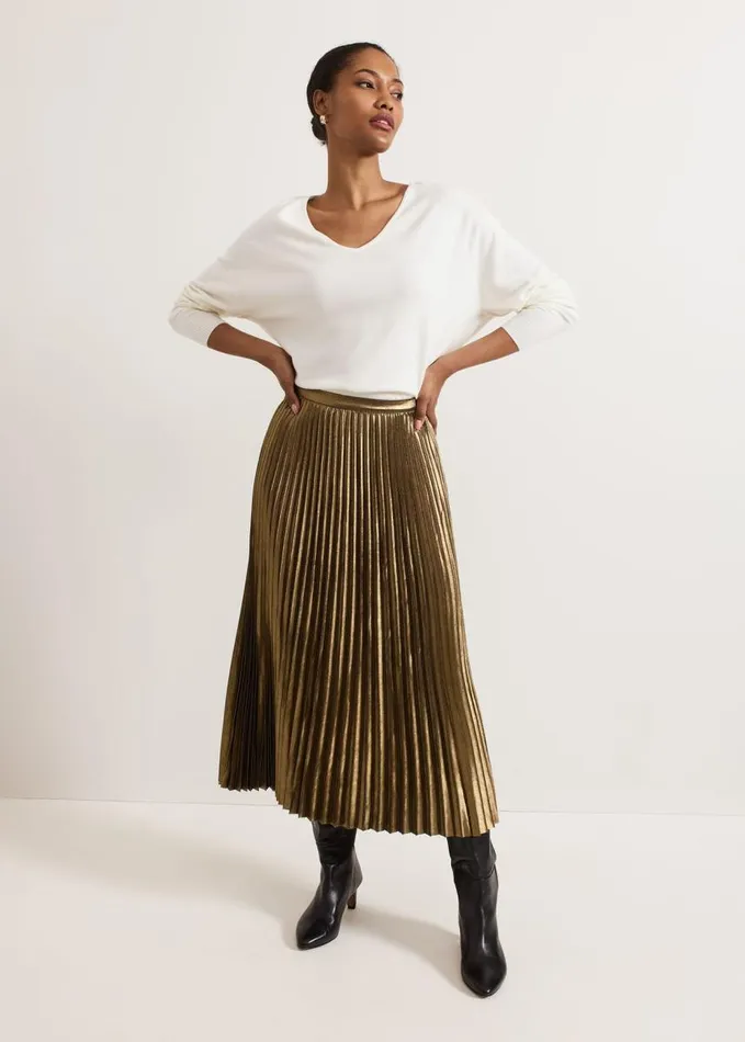 Phase Eight Senita Fine Knit Jumper Winter White Women Knitwear