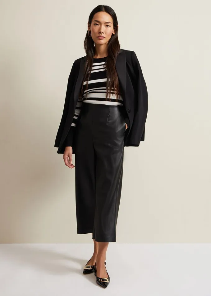 Phase Eight Serena Stripe Jumper Blackwhite Women Knitwear