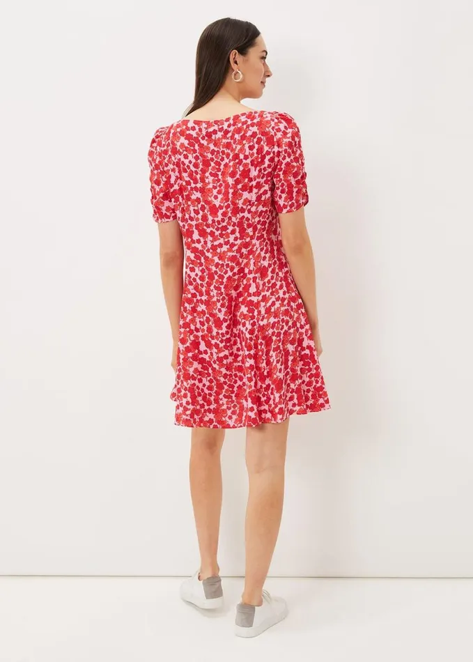 Phase Eight Sheryl Floral Tea Dress Pinkred Women Dresses