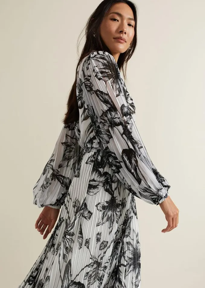 Phase Eight Sienna Floral Print Skirt Blackivory Women Skirts