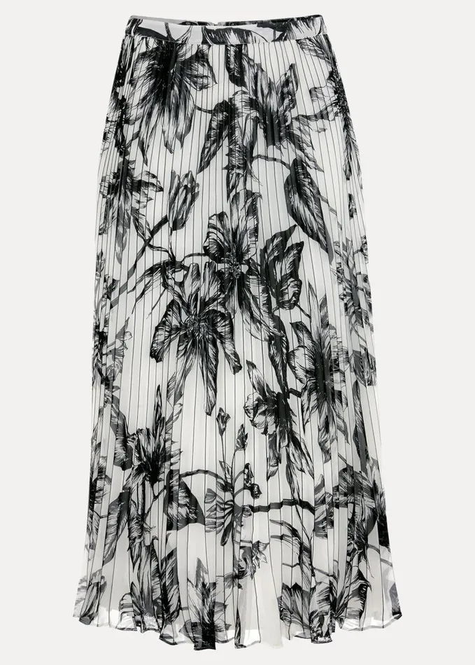 Phase Eight Sienna Floral Print Skirt Blackivory Women Skirts