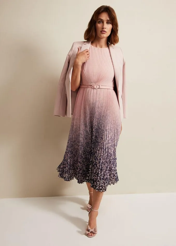 Phase Eight Simara Printed Midi Dress Multicoloured Women Dresses