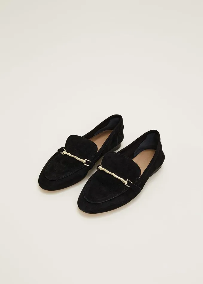 Phase Eight Smart Trim Loafer Black Women Flats