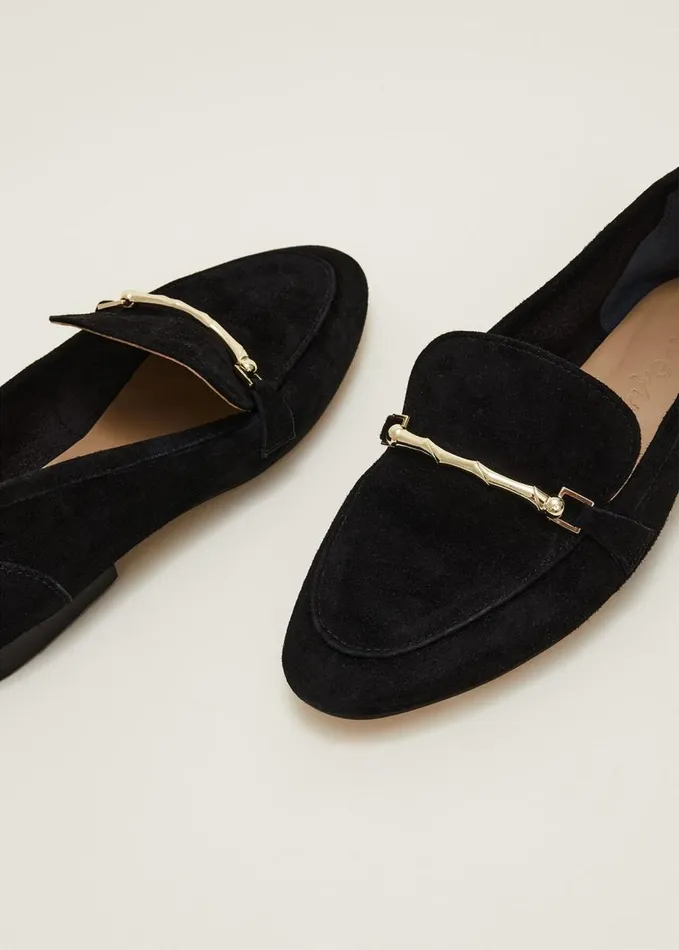 Phase Eight Smart Trim Loafer Black Women Flats
