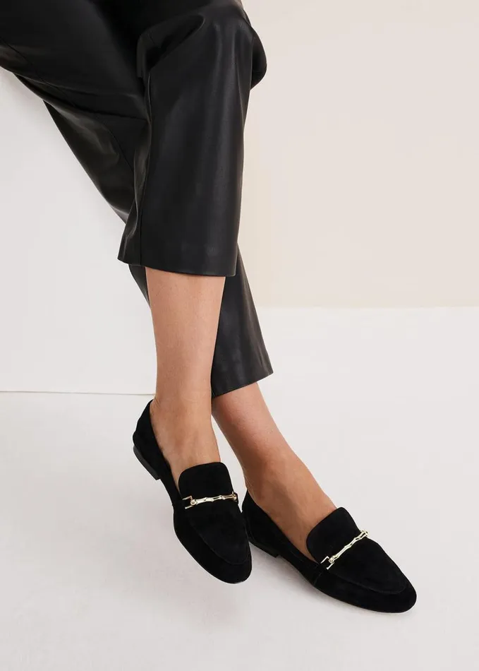 Phase Eight Smart Trim Loafer Black Women Flats