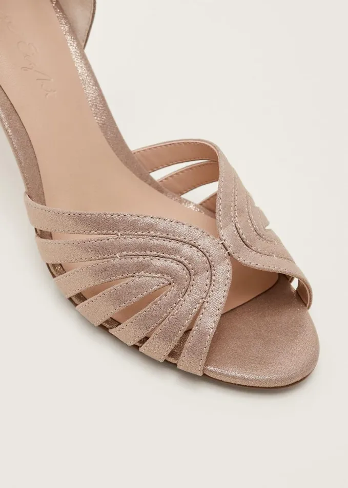 Phase Eight Stitched Metallic Heel Sandal Metallic Women Heels