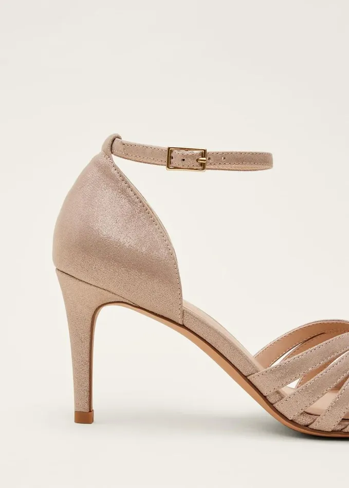Phase Eight Stitched Metallic Heel Sandal Metallic Women Heels