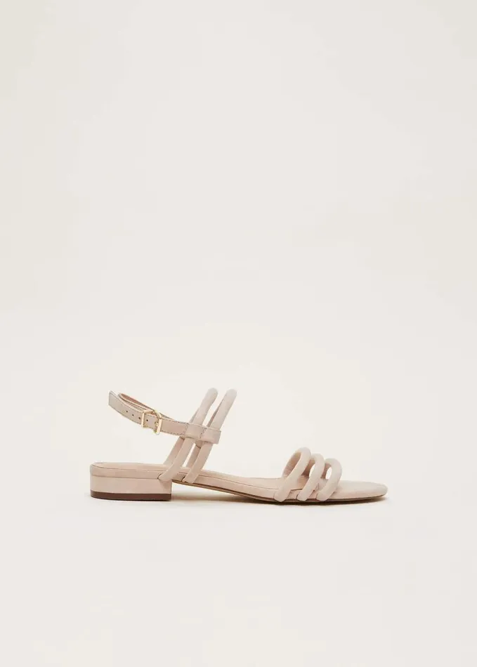 Phase Eight Suede Sandals Neutral Women Flats