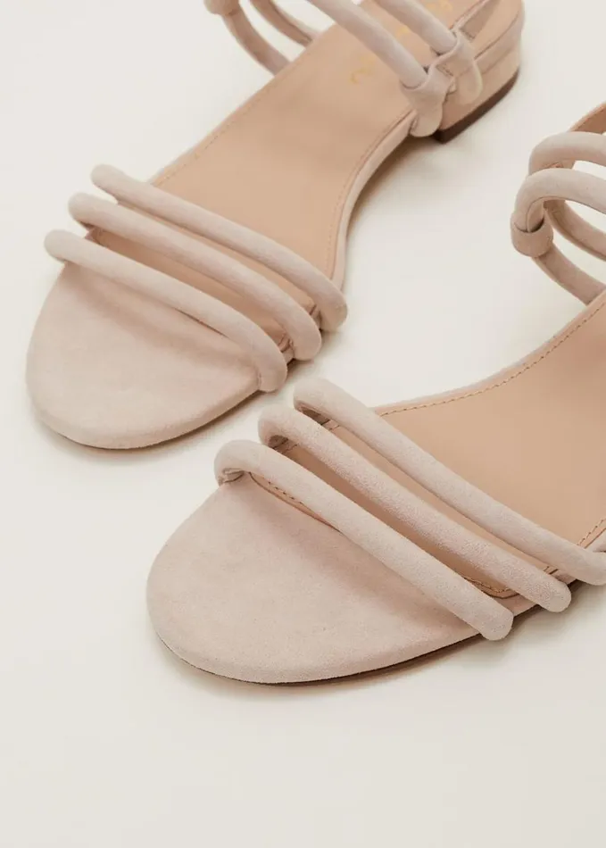 Phase Eight Suede Sandals Neutral Women Flats