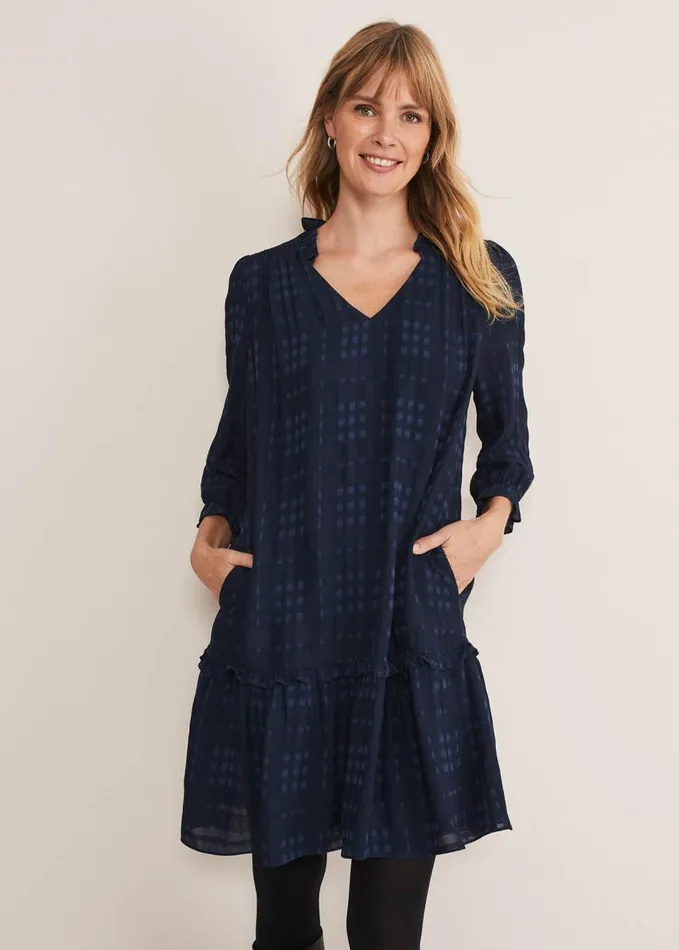 Phase Eight Tansy Swing Dress Teal Women Dresses
