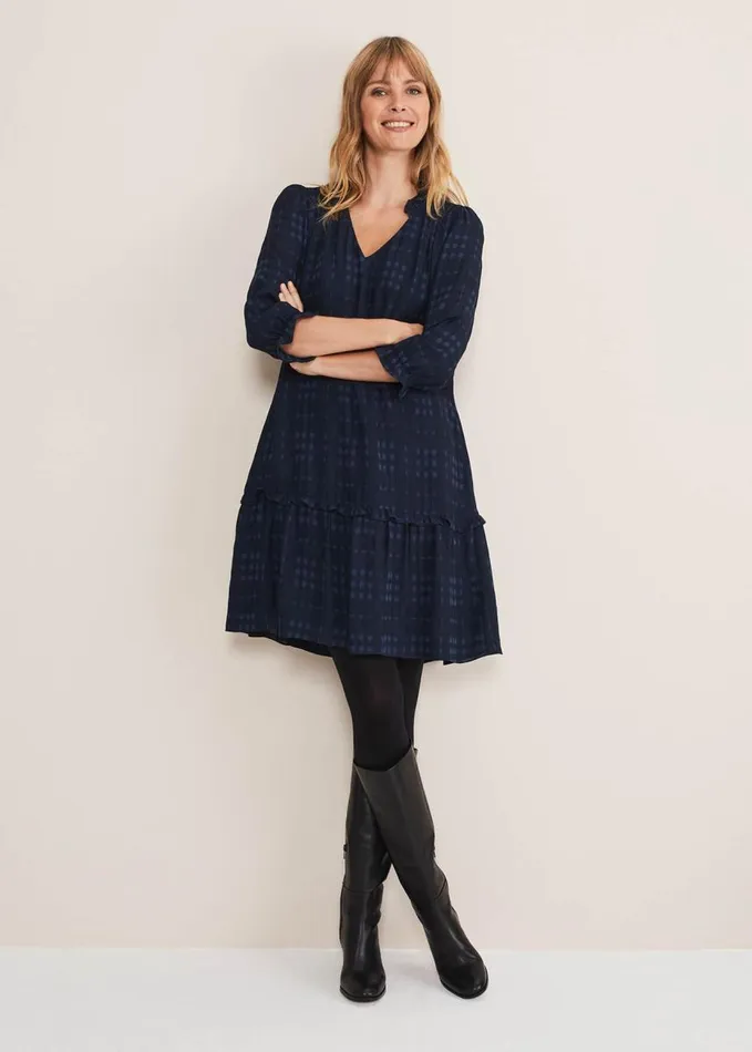 Phase Eight Tansy Swing Dress Teal Women Dresses