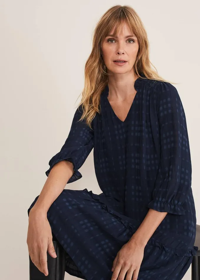 Phase Eight Tansy Swing Dress Teal Women Dresses