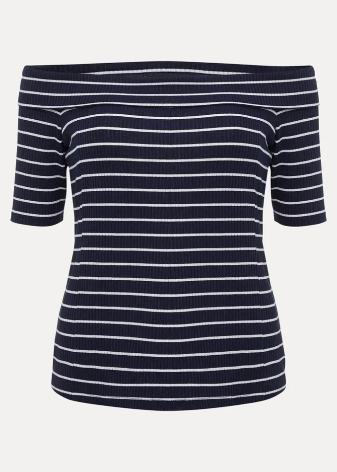 Phase Eight Taylah Striped Bandeau Top Navyivory Women Tops and TShirts