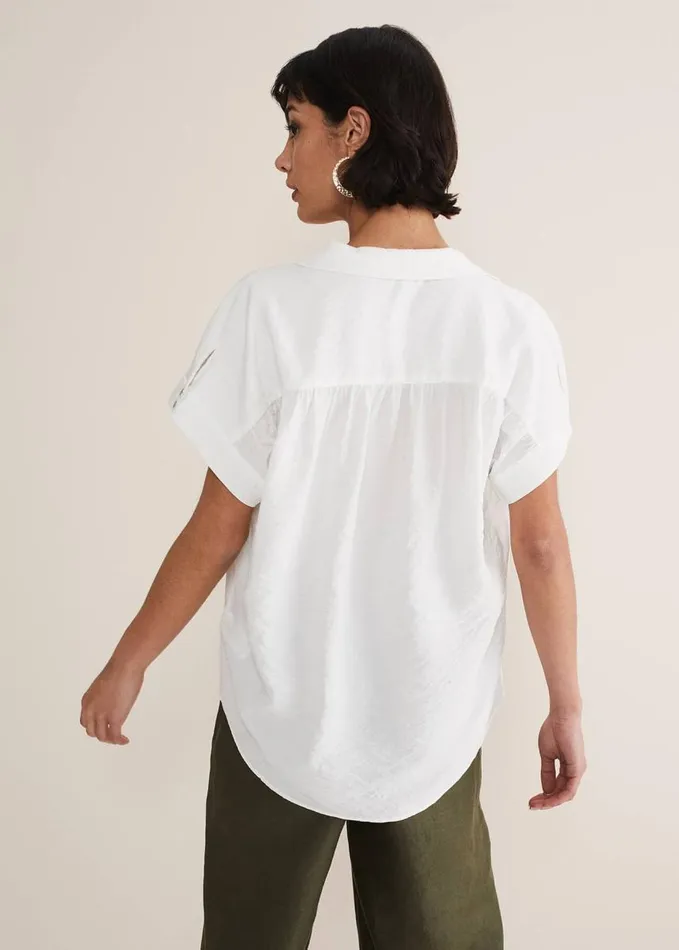 Phase Eight Thea VNeck Shirt Ivory Women Shirts and Blouses