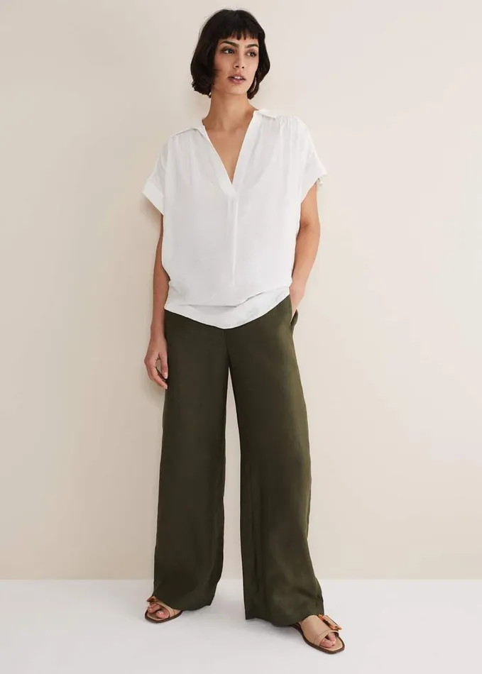 Phase Eight Thea VNeck Shirt Ivory Women Shirts and Blouses