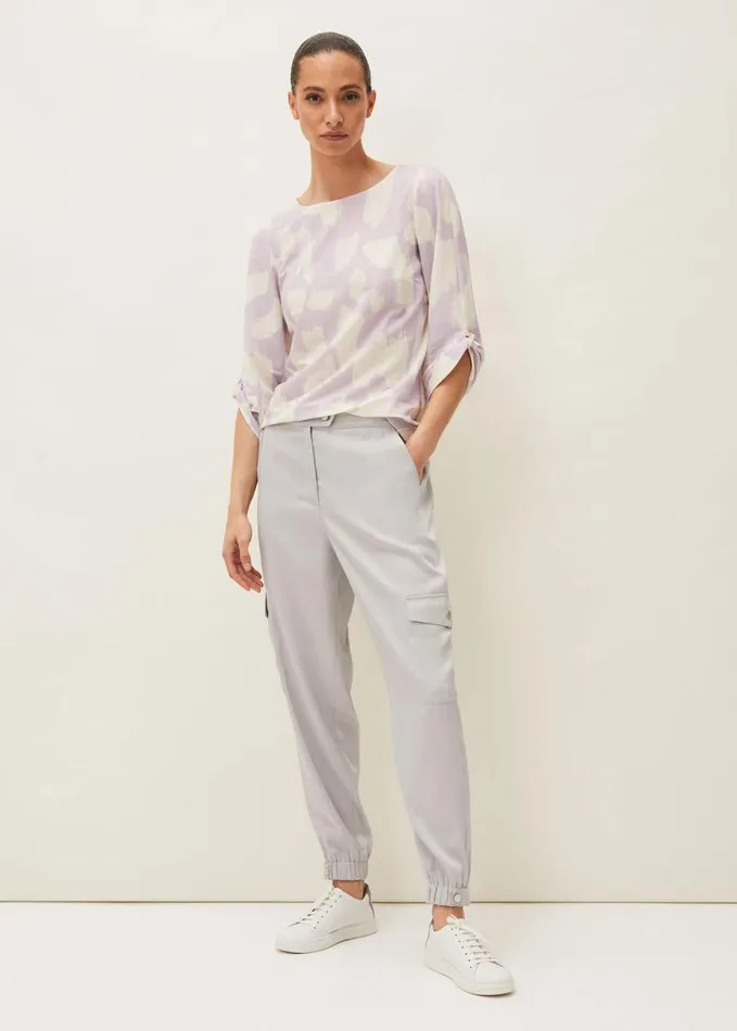 Phase Eight Theodora Tapered Cargo Jogger Grey Women Trousers