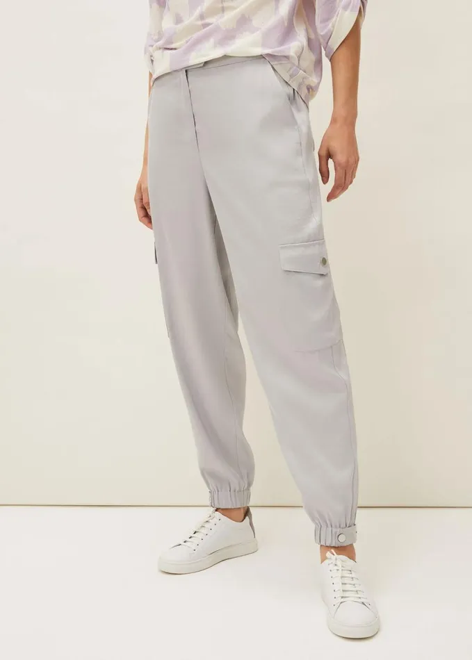 Phase Eight Theodora Tapered Cargo Jogger Grey Women Trousers