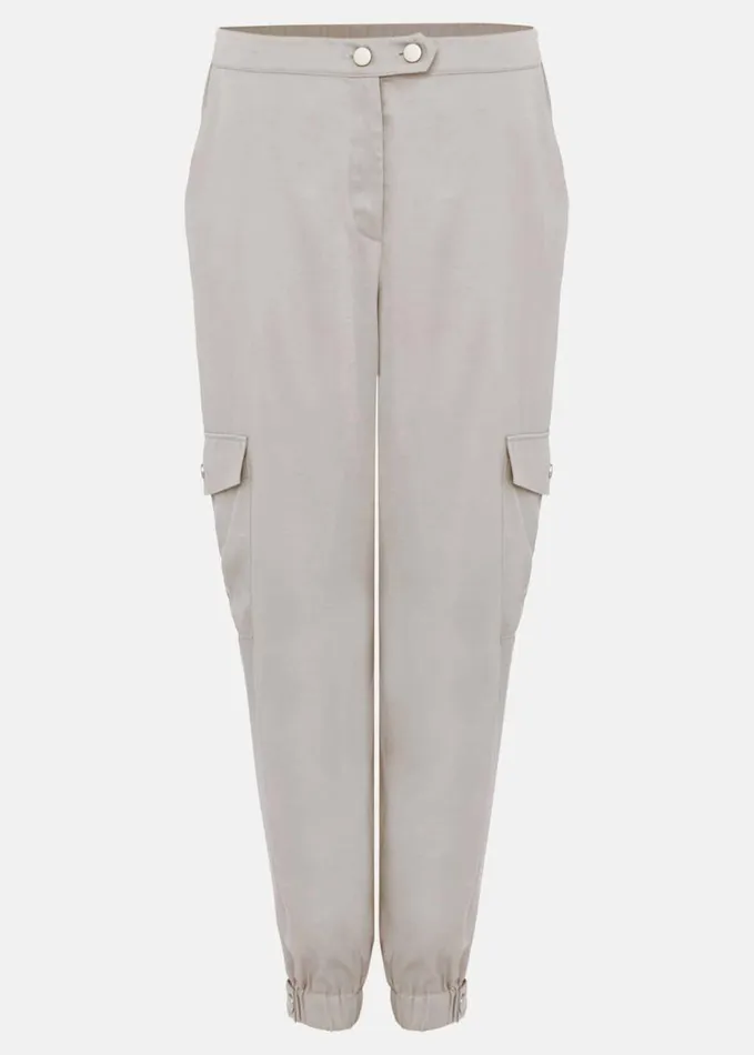 Phase Eight Theodora Tapered Cargo Jogger Grey Women Trousers