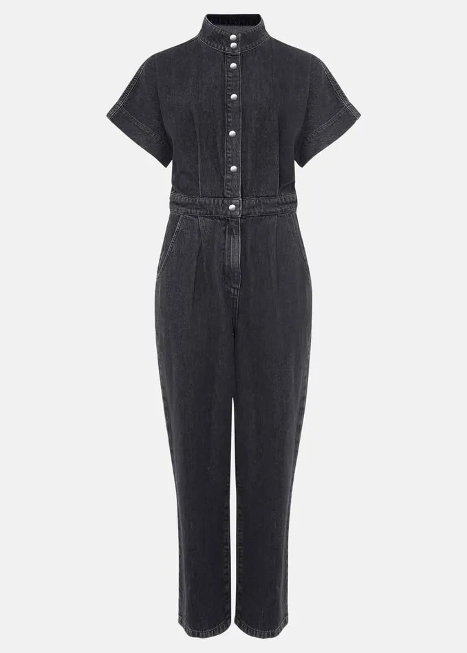 Phase Eight Tilda Denim Jumpsuit Washed Black Women Dresses