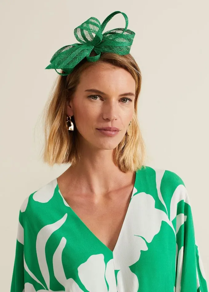Phase Eight Twist Bow Headband Green Women Fascinators and Hats