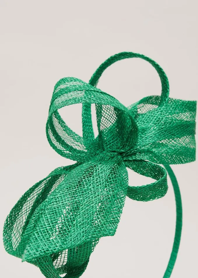 Phase Eight Twist Bow Headband Green Women Fascinators and Hats