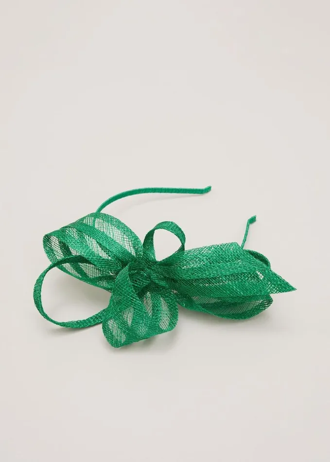 Phase Eight Twist Bow Headband Green Women Fascinators and Hats