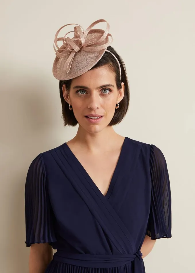 Phase Eight Twist Top Mini Disc Fascinator Neutral Women Fascinators and Hats