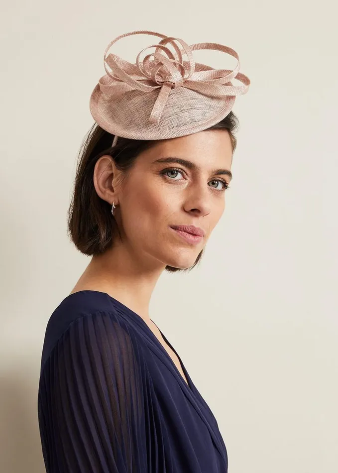 Phase Eight Twist Top Mini Disc Fascinator Neutral Women Fascinators and Hats