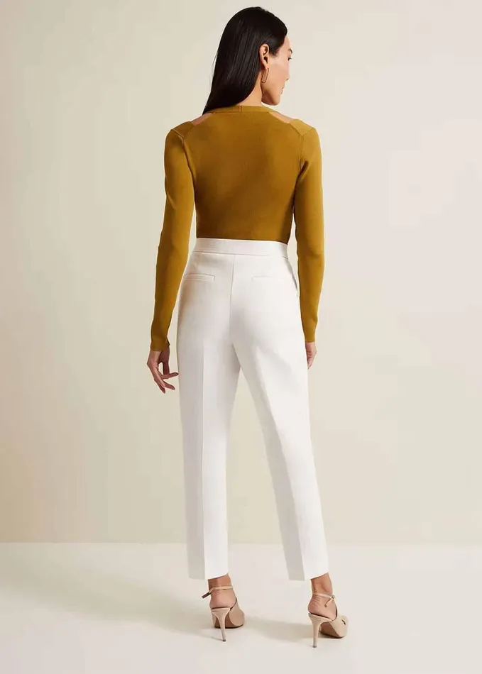 Phase Eight Ulrica Tapered Suit Trousers White Women Trousers