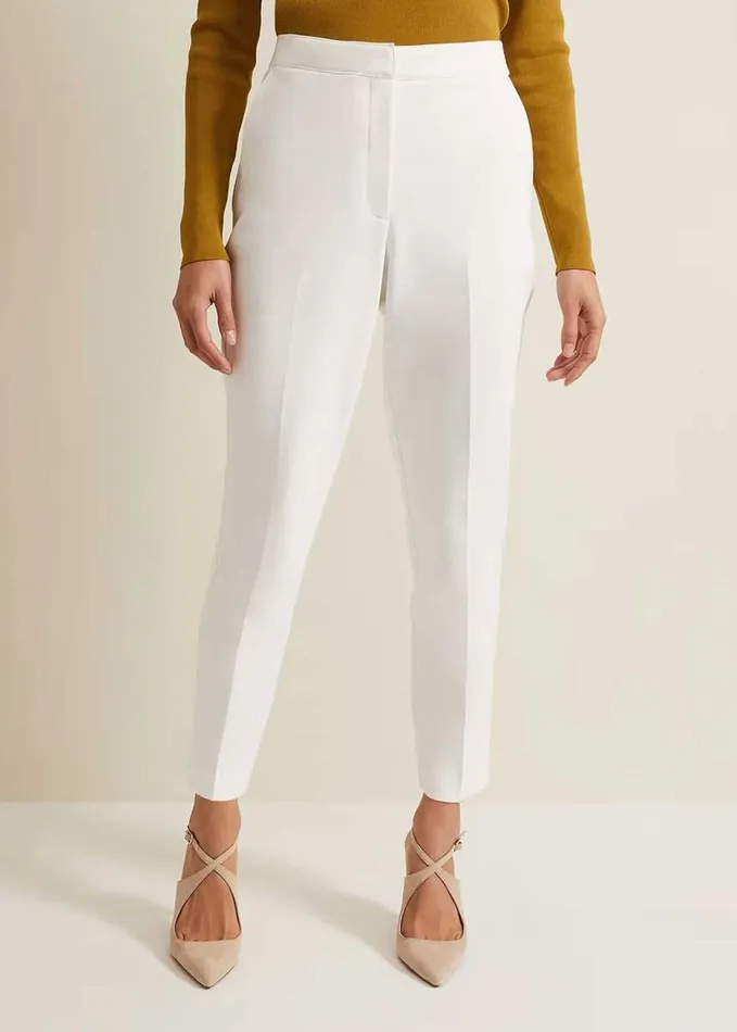 Phase Eight Ulrica Tapered Suit Trousers White Women Trousers