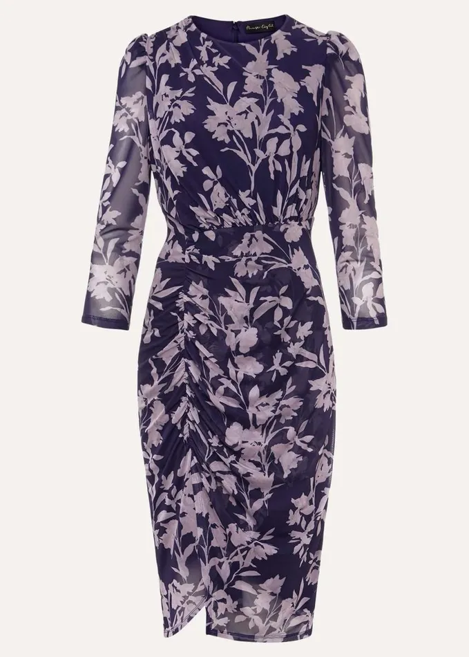 Phase Eight Vera Floral Midi Dress Lattenavy Women Dresses
