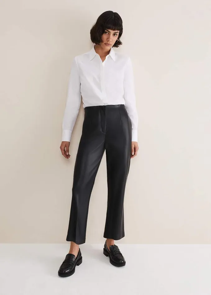 Phase Eight White Cotton Fitted Shirt White Women Shirts and Blouses