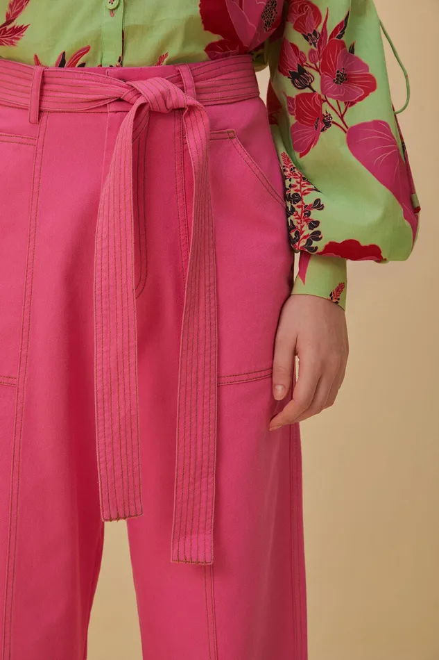 Pink Wide Pants Women Farm Rio Pants