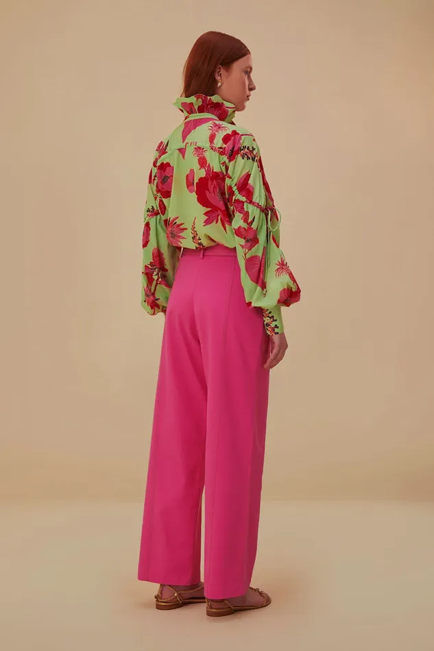 Pink Wide Pants Women Farm Rio Pants