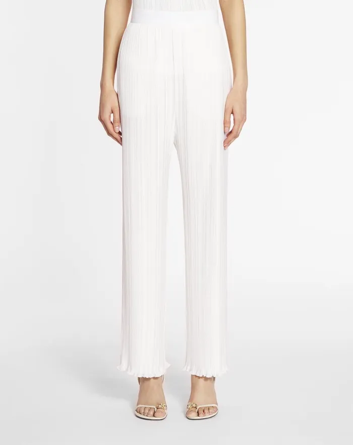Pleated Pants Off White Women Lanvin Pants Pleated Pants Off White Women Lanvin Pants