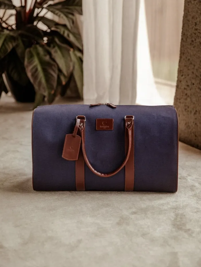 Positano Navy Blue Men Bobbies Travel Bags