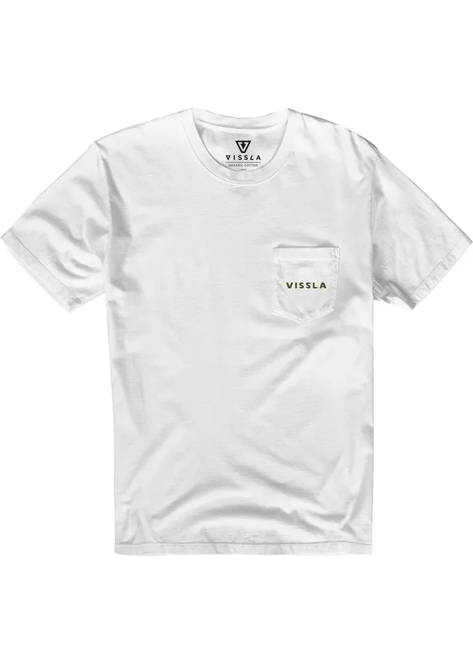 Premium Tees Vissla Men Hideaway Premium Pkt Tee White