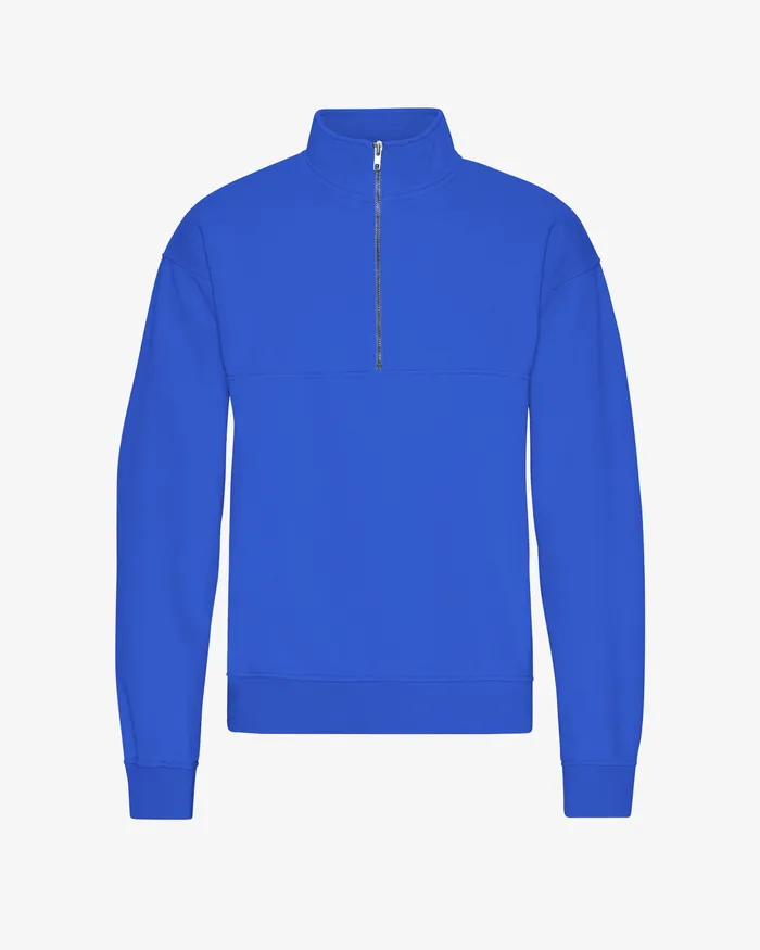 Quarter Zips Colorfulstandard Men Organic Quarter Zip 8211 Sapphire Blue