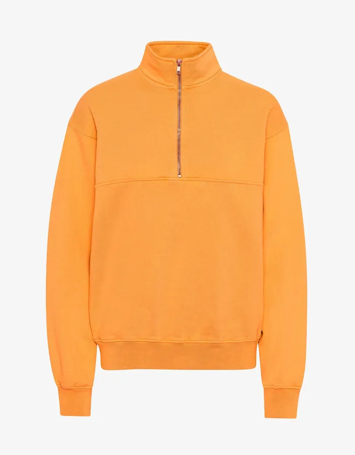 Quarter Zips Men Organic Quarter Zip 8211 Sunny Orange Colorfulstandard