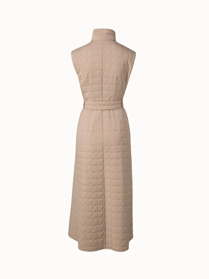 Quilted Trapezoid Long Gilet Craft Women Akris Coats