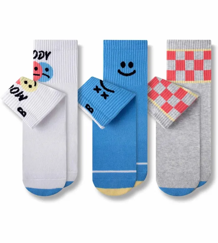 Ready For Everything Cushion Ankle White Blue Socks 3 Pack Men Pair Of Thieves Ankle