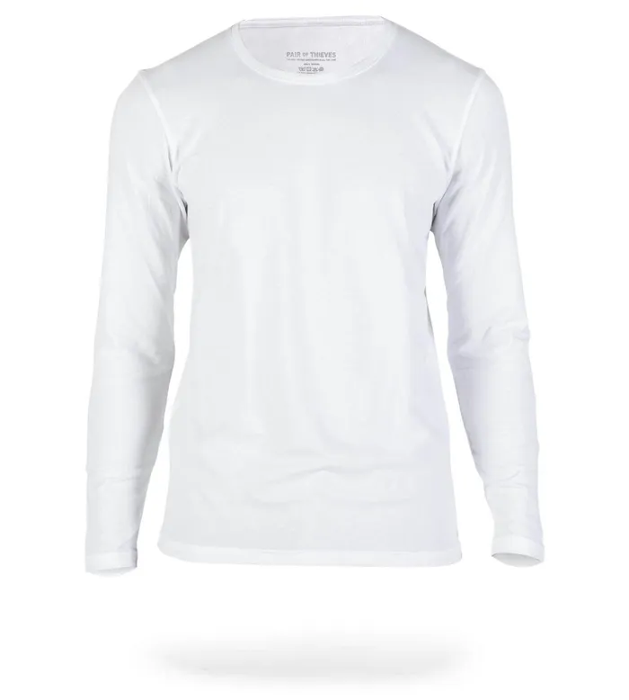 Ready For Everything Long Sleeve Crew Neck Tee White Shirt 1 Pack Men Pair Of Thieves Classic Fit Tees Ready For Everything Long Sleeve Crew Neck Tee White Shirt 1 Pack Men Pair Of Thieves Classic Fit Tees