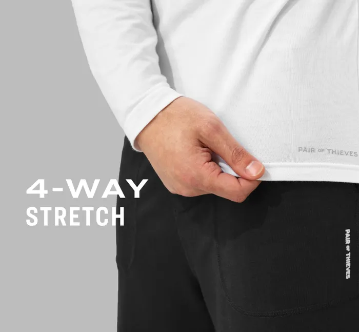 Ready For Everything Long Sleeve Crew Neck Tee White Shirt 1 Pack Men Pair Of Thieves Classic Fit Tees