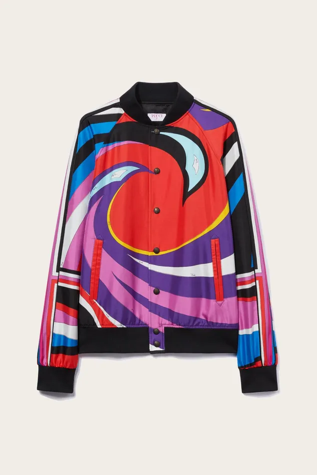 Ready To Wear Men PUCCI CigniPrint SilkTwill Bomber Jacket