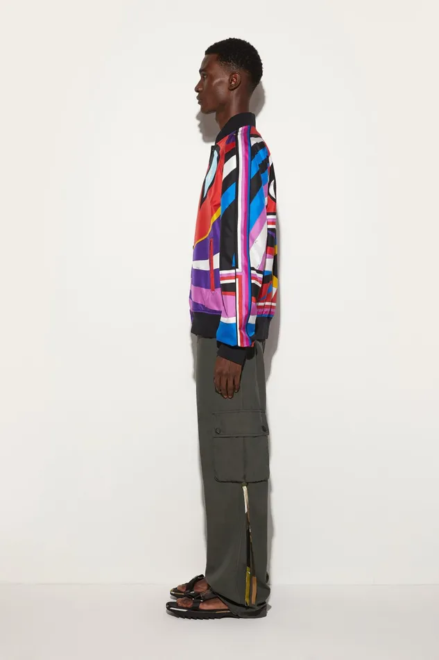 Ready To Wear Men PUCCI CigniPrint SilkTwill Bomber Jacket