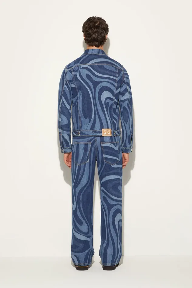 Ready To Wear Men PUCCI MarmoPrint Denim Jacket