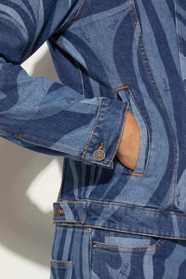 Ready To Wear Men PUCCI MarmoPrint Denim Jacket